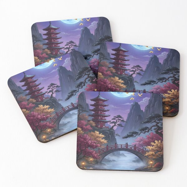 Item preview, Purple Moon Pagoda Crane Flight designed and sold by athanasioungr.