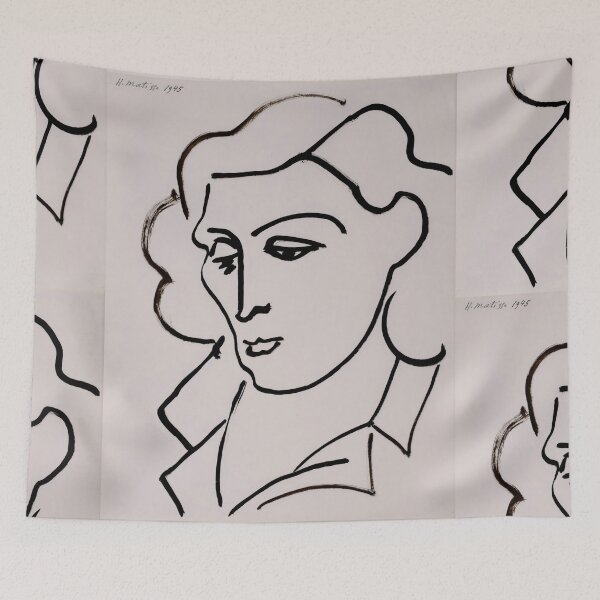 Item preview, Portrait De Lydia by Henri Matisse: Minimalist Line Art Portrait Poster designed and sold by artofuniverse.