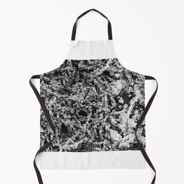 Item preview, Close-Up Of Craggy Moss And Dried Shrub On Rock Ledge In Monochrome Texture designed and sold by Nmallia.