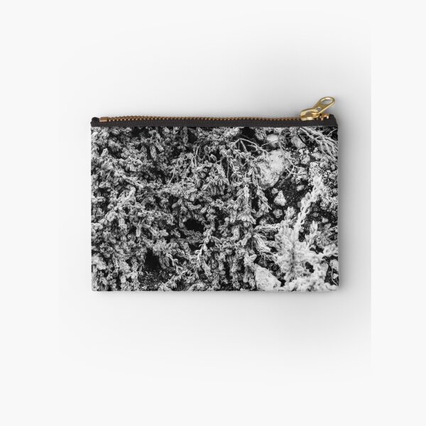 Item preview, Close-Up Of Craggy Moss And Dried Shrub On Rock Ledge In Monochrome Texture designed and sold by Nmallia.