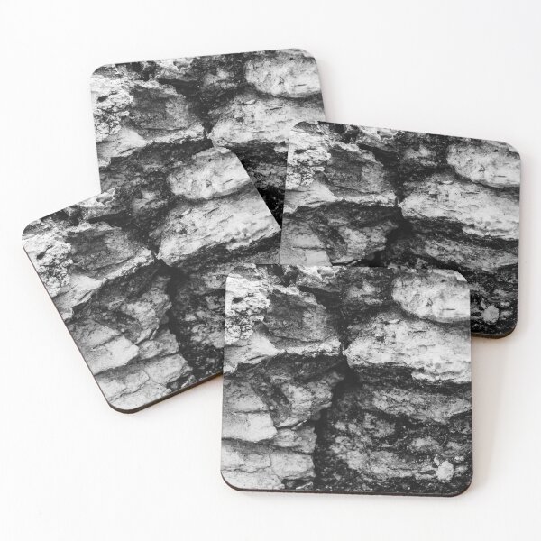 Item preview, Rugged Rock Texture in Monochrome Showing Rough Geological Erosion and Natural Form designed and sold by Nmallia.