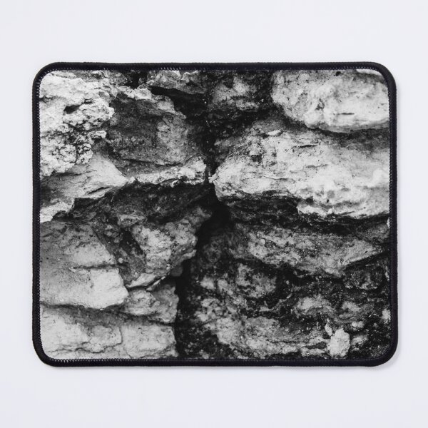 Item preview, Rugged Rock Texture in Monochrome Showing Rough Geological Erosion and Natural Form designed and sold by Nmallia.