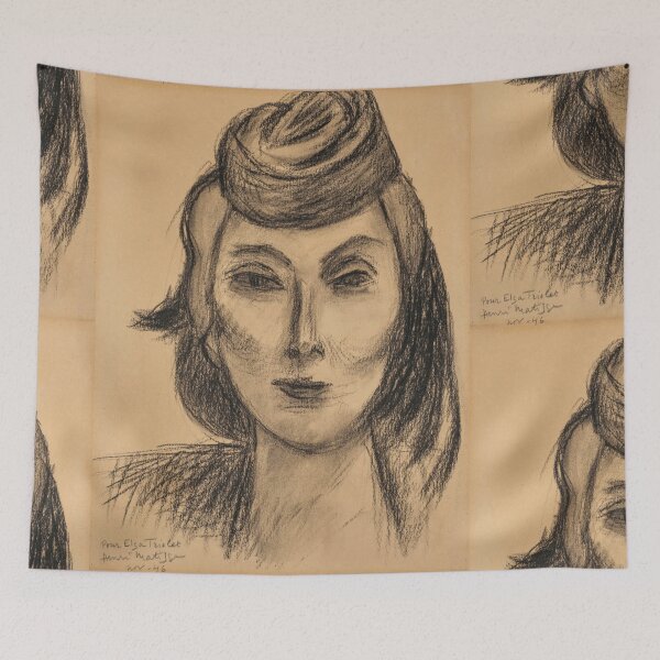 Item preview, Portrait Delsa Triolet by Henri Matisse: Expressive Fauvist Line Drawing designed and sold by artofuniverse.