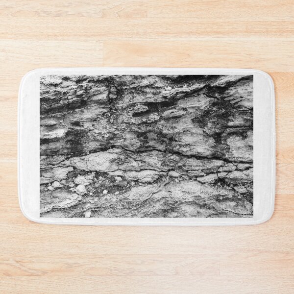 Item preview, Close-Up Of Craggy Moss And Dried Shrub On Rock Ledge In Monochrome Texture designed and sold by Nmallia.