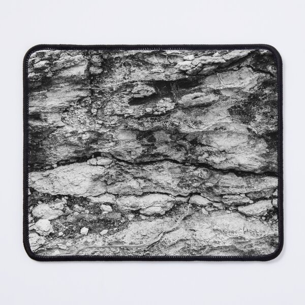 Item preview, Close-Up Of Craggy Moss And Dried Shrub On Rock Ledge In Monochrome Texture designed and sold by Nmallia.