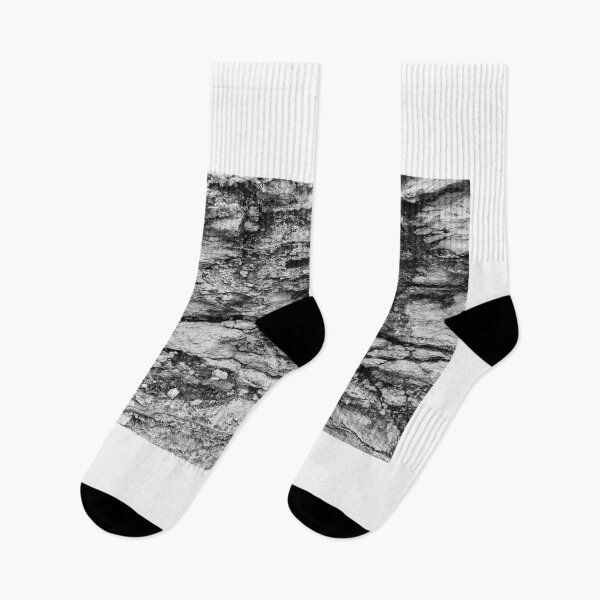 Item preview, Close-Up Of Craggy Moss And Dried Shrub On Rock Ledge In Monochrome Texture designed and sold by Nmallia.