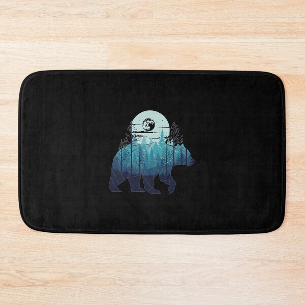 Item preview, Geometric Bear Night Forest Moon Silhouette designed and sold by NaturaVestir.