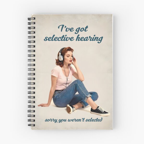 Item preview, Selective Hearing – Retro 50s Sarcastic Pop Art Poster designed and sold by MooLaLa.Store.