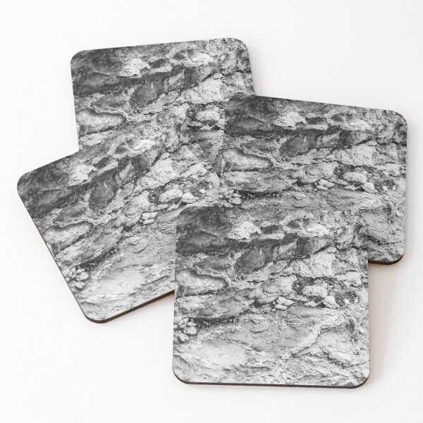 Item preview, Rugged Rock Texture in Monochrome Showing Rough Geological Erosion and Natural Form designed and sold by Nmallia.