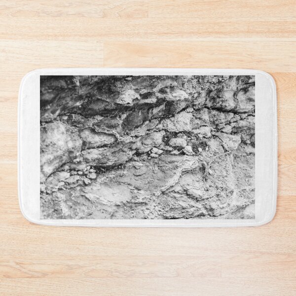 Item preview, Rugged Rock Texture in Monochrome Showing Rough Geological Erosion and Natural Form designed and sold by Nmallia.