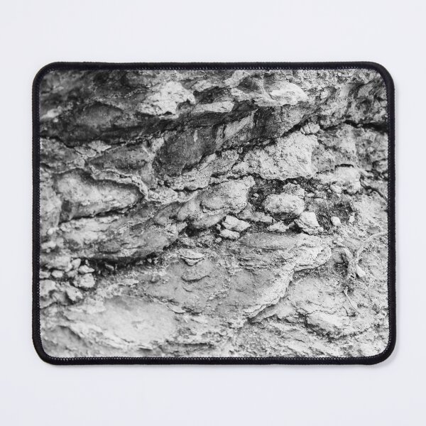 Item preview, Rugged Rock Texture in Monochrome Showing Rough Geological Erosion and Natural Form designed and sold by Nmallia.