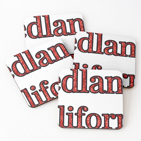 Item preview, Redlands California City Name With Red Rhinestone designed and sold by TheIconSmith.