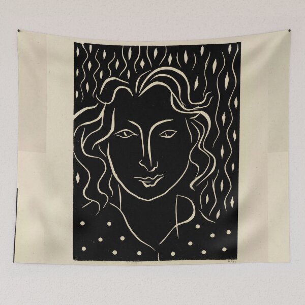 Item preview, Primavera by Henri Matisse: Modernist Black and Ivory Portrait Poster designed and sold by artofuniverse.