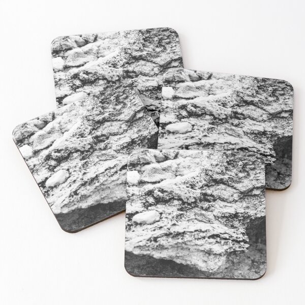 Item preview, Rugged Rock Texture in Monochrome Showing Rough Geological Erosion and Natural Form designed and sold by Nmallia.
