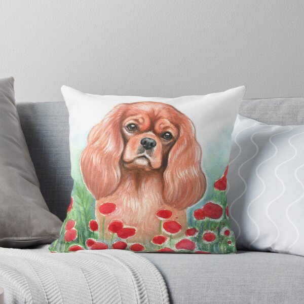 Item preview, Ruby cavalier in Red Poppies designed and sold by jollyinu.