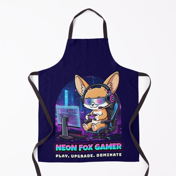 Item preview, Cyberpunk Fennec Fox Gamer - Neon Future Art T-Shirt designed and sold by AmazingEG.