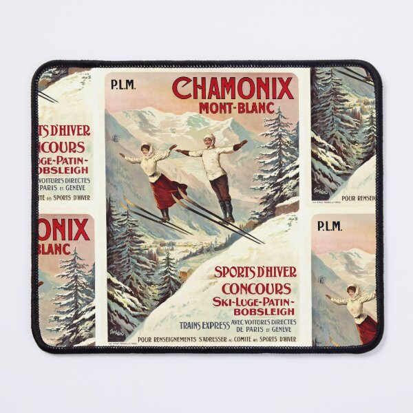 Item preview, Vintage Chamonix-Mont-Blanc Poster | Art Nouveau Style | Winter Sports Destination | PLM Railway Travel & Tourism Print designed and sold by artofuniverse.