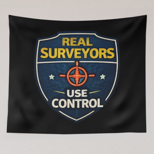 Item preview, Real Surveyors Use Control Professional Survey Badge designed and sold by Virelo.