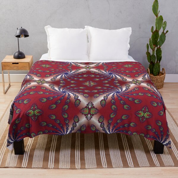 Item preview, Radiant Emerald & Crimson Mystical Mandala designed and sold by OIL Pattern Design .