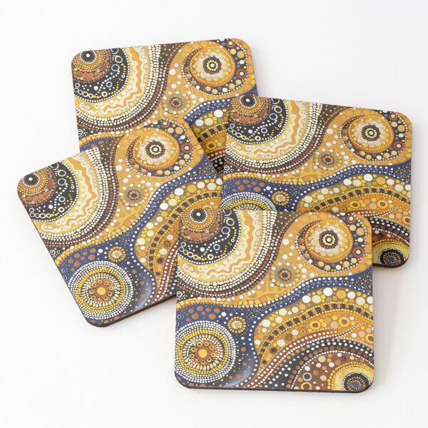Item preview, Aboriginal Inspired Art - Vibrant Earthy Pattern designed and sold by GrinGalore.
