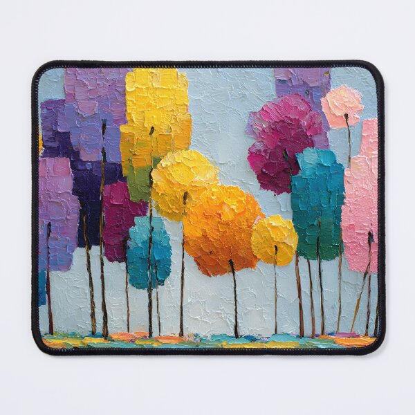 Item preview, Vibrant Abstract Trees Mosaic Textured Colorful Forest in Modern Style designed and sold by daila70.