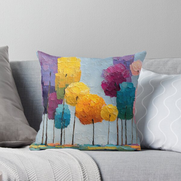 Item preview, Vibrant Abstract Trees Mosaic Textured Colorful Forest in Modern Style designed and sold by daila70.