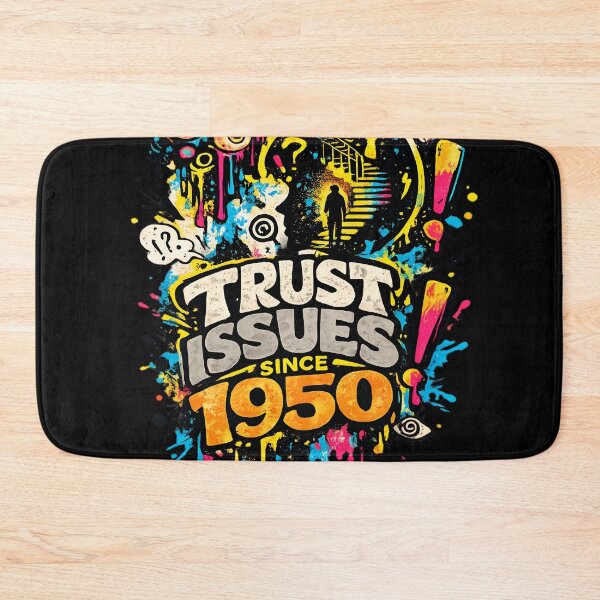Item preview, Trust Issues Since 1950 Shirt – Retro Neon Vintage Birthday Graphic Tee designed and sold by LineLoo.