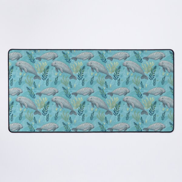 Item preview, Manatee Seamless PatternThrow Blanket designed and sold by candiscamera.