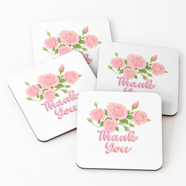 Item preview, Thank You Pink Roses Graphic Design for Essential Shirts, Hats, and Mugs ect designed and sold by MKTreasures.