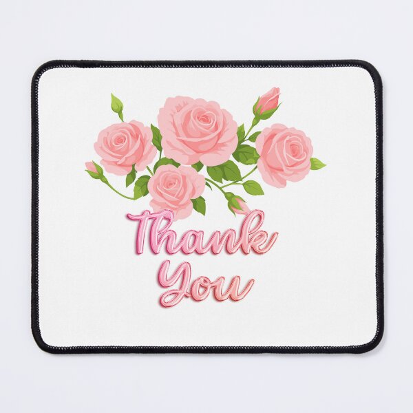 Item preview, Thank You Pink Roses Graphic Design for Essential Shirts, Hats, and Mugs ect designed and sold by MKTreasures.