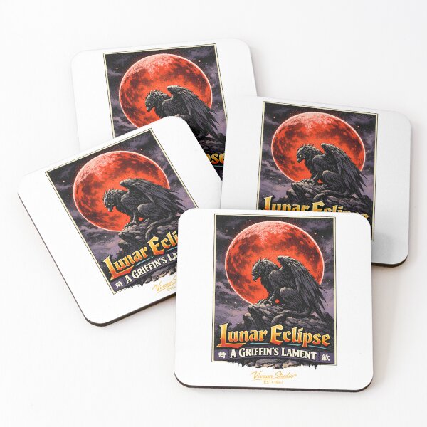 Item preview, Lunar Eclipse A Griffin’s Lament Dark Fantasy Mythical Creature Gothic Art by Vivaan Studio designed and sold by Vivaan Studio.