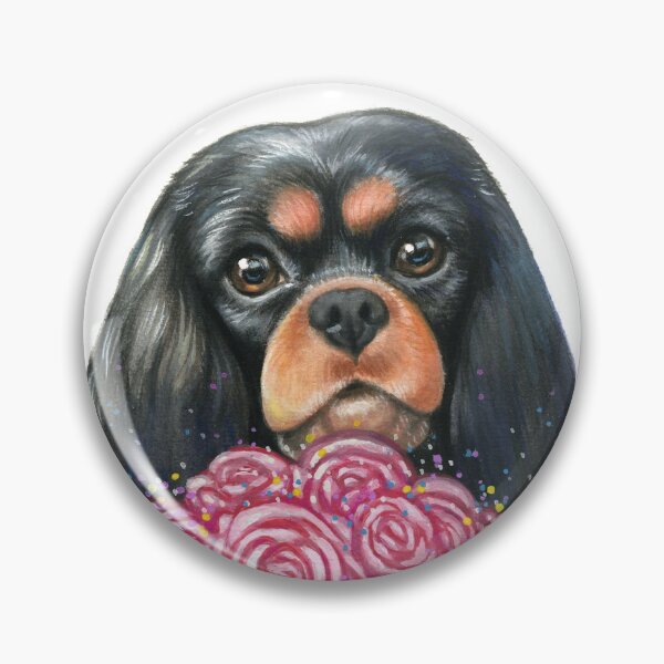 Item preview, Black and Tean cavalier sakura cherry blossoms designed and sold by jollyinu.