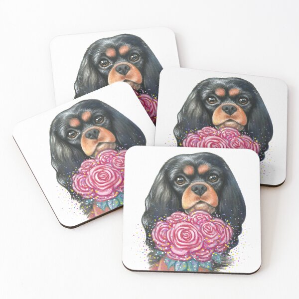 Item preview, Black and Tean cavalier sakura cherry blossoms designed and sold by jollyinu.