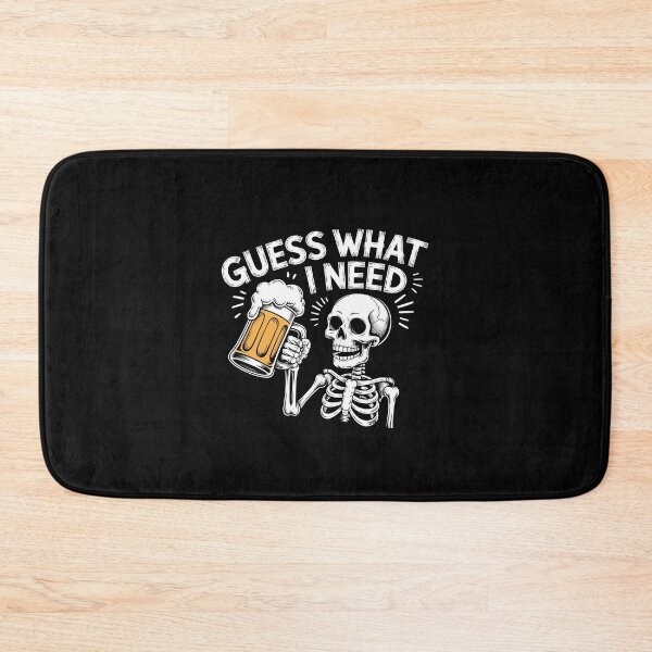 Item preview, Guess What I Need Funny Skeleton Beer Drinker designed and sold by Vintage Shapes.