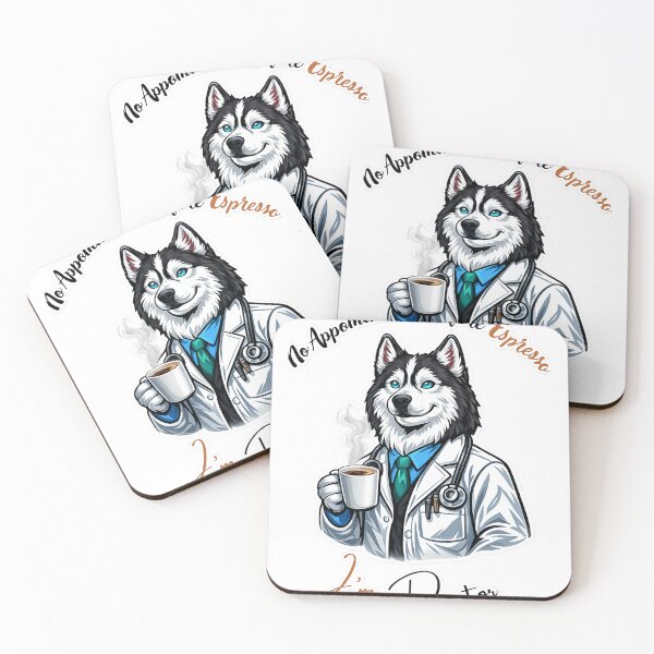 Item preview, No Appointments Before Espresso – I’m a Dogtor Funny Coffee Dog Design designed and sold by It's Bro Brand ★ ★ ★ ★ ★.