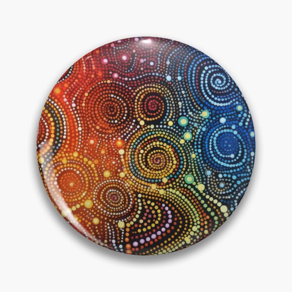 Item preview, Aboriginal Inspired Art - Hot and Cold Curly Circles designed and sold by GrinGalore.