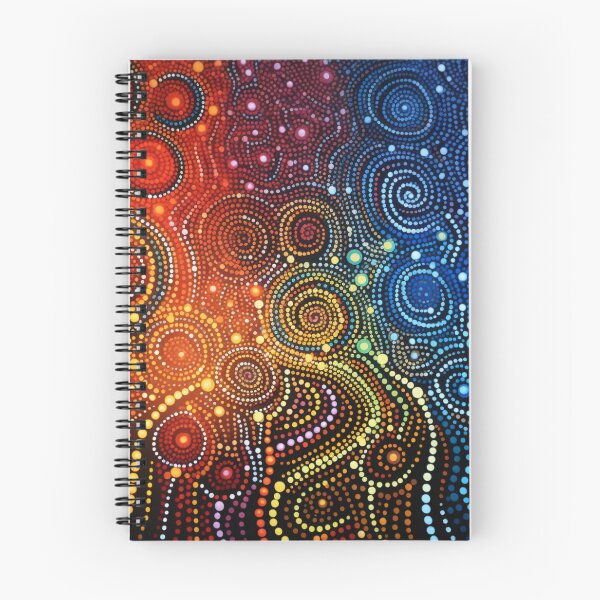 Item preview, Aboriginal Inspired Art - Hot and Cold Curly Circles designed and sold by GrinGalore.