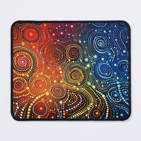 Item preview, Aboriginal Inspired Art - Hot and Cold Curly Circles designed and sold by GrinGalore.