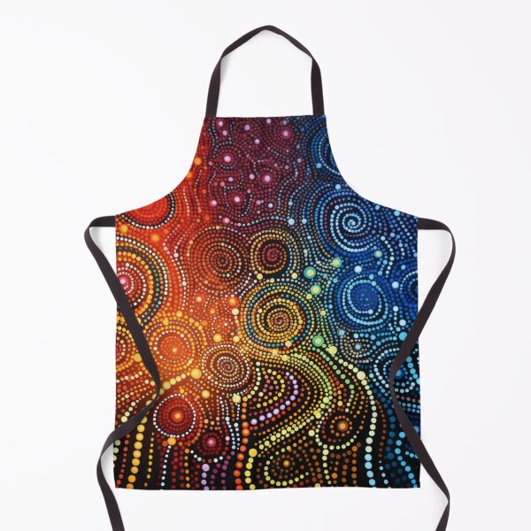 Item preview, Aboriginal Inspired Art - Hot and Cold Curly Circles designed and sold by GrinGalore.