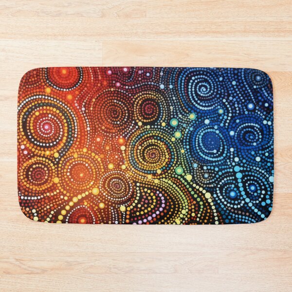 Item preview, Aboriginal Inspired Art - Hot and Cold Curly Circles designed and sold by GrinGalore.