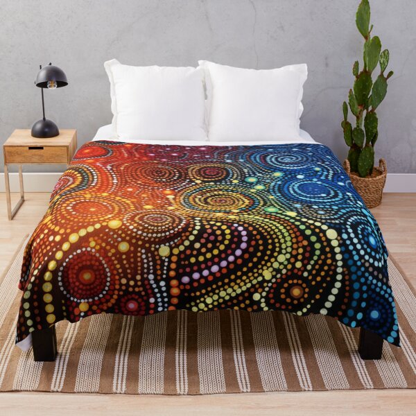 Item preview, Aboriginal Inspired Art - Hot and Cold Curly Circles designed and sold by GrinGalore.