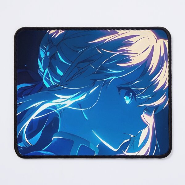 Item preview, Azure Blade – Glowing Anime Knight Portrait designed and sold by Dyan4.