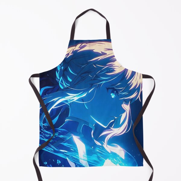 Item preview, Azure Blade – Glowing Anime Knight Portrait designed and sold by Dyan4.
