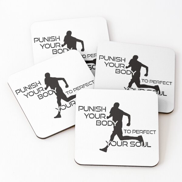 Item preview, Punish Your Body To Perfect Your Soul Runner designed and sold by Esskay Designs.