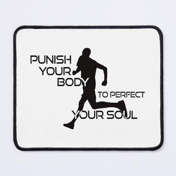 Item preview, Punish Your Body To Perfect Your Soul Runner designed and sold by Esskay Designs.