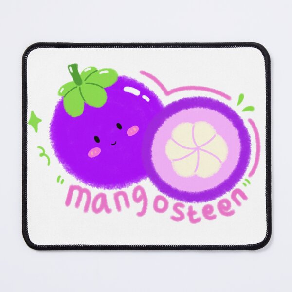 Item preview, Cute kawaii mangosteen - Adorable purple fruit illustration  designed and sold by TavaCreart.