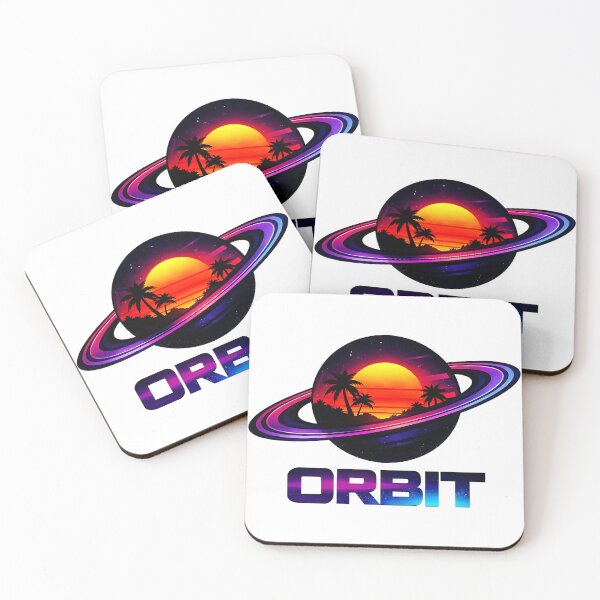 Item preview, Geometric Saturn Orbit Retro Synthwave Space Minimalism 80s designed and sold by LSphere Art.