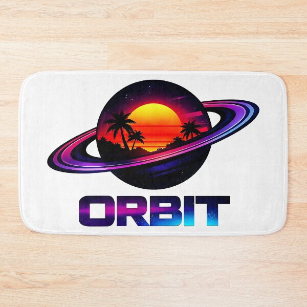Item preview, Geometric Saturn Orbit Retro Synthwave Space Minimalism 80s designed and sold by LSphere Art.