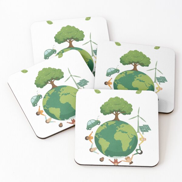 Item preview, Eco Friendly Earth - Green Energy & Sustainable Planet Illustration designed and sold by carolinkaau.