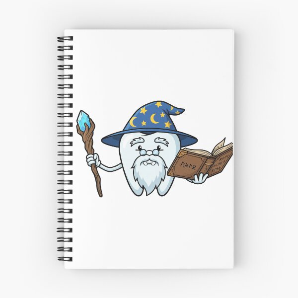 Item preview, The Wisdom Tooth Wizard - Cute Magic Dental Character designed and sold by DrToothStudio.